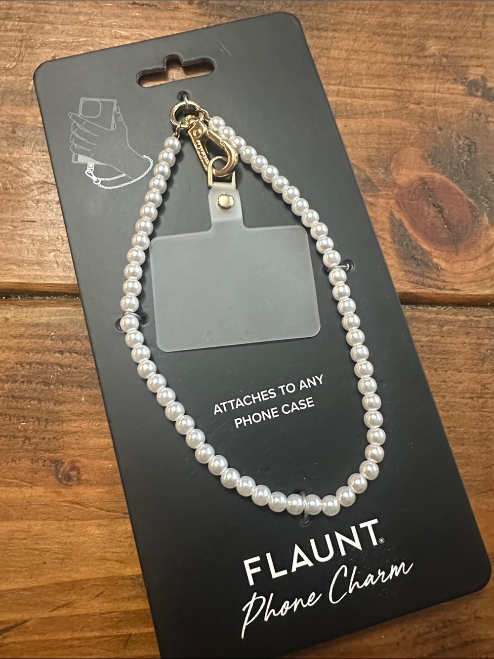 Flaunt Pearl Phone Charm Wrist Strap